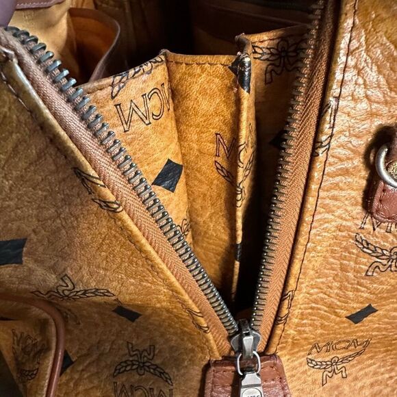 Vintage MCM Cognac Visetos Small Boston Bag - Picture 7 of 16